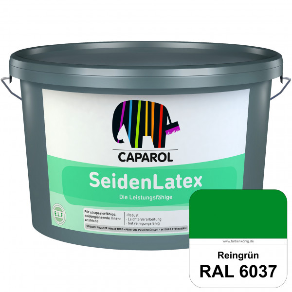 SeidenLatex ELF (RAL 6037 Reingrün) strapazierfähige, scheuerbeständige und seidenmatte Latexfarbe