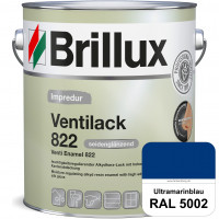 Impredur Ventilack 822 (RAL 5002 Ultramarinblau) Seidenglanzlack (lösemittelhaltig) Fenster & Türen 