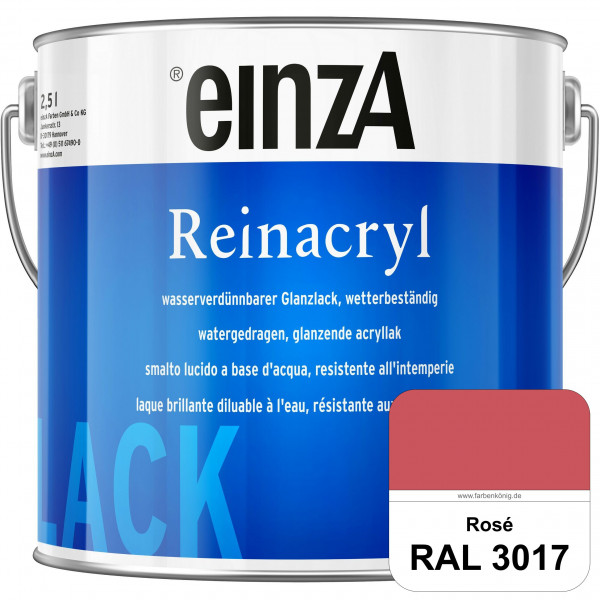 einzA Reinacryl (RAL 3017 Rosa) wetterbeständige glänzende Acryl-PU-Lackfarbe