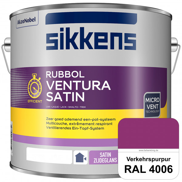 Rubbol Ventura Satin (RAL 4006 Verkehrspurpur) Seidenglanzlack (lösemittelhaltig) Fenster & Türen au