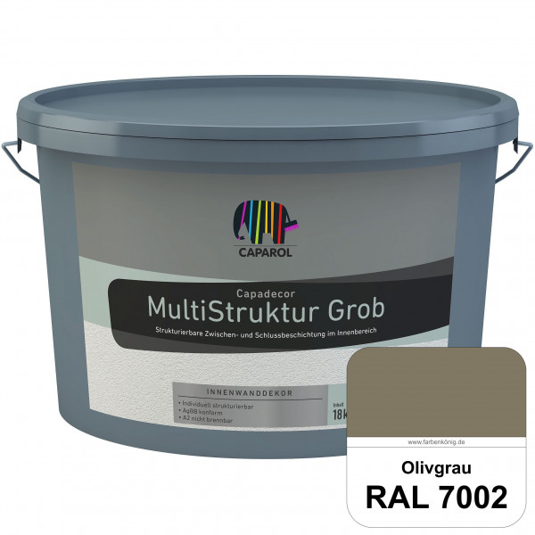 Capadecor MultiStruktur grob (RAL 7002 Olivgrau) quarzgefüllte Zwischen- und Schlußbeschichtung in g