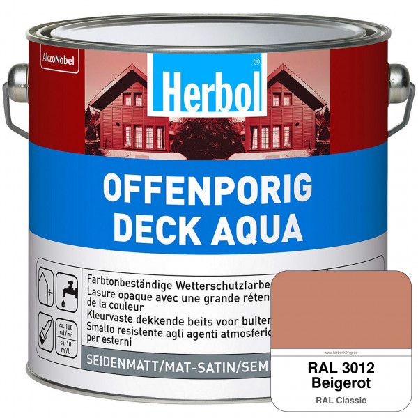 Offenporig-Deck Aqua (RAL 3012 Beigerot)