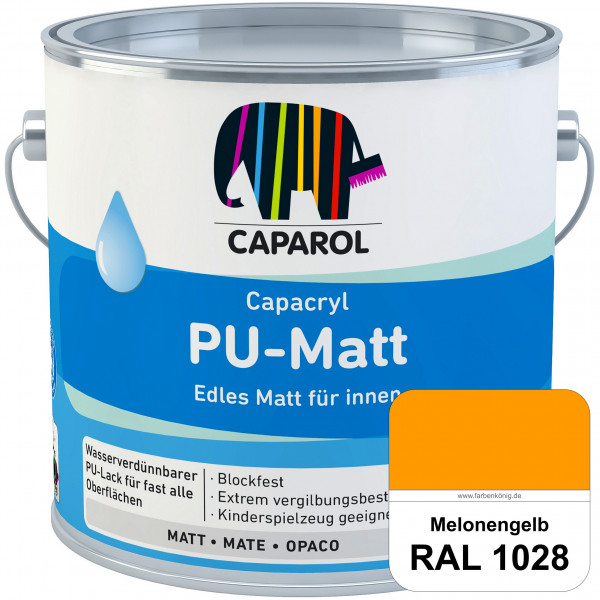 Capacryl PU-Matt (RAL 1028 Melonengelb) tuchmatter & wasserbasierter Lack