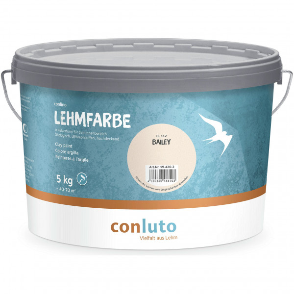 Lehmfarbe - Bailey (B-Ware) - 5 Kilogramm (Bailey (CL 112) - conluto)