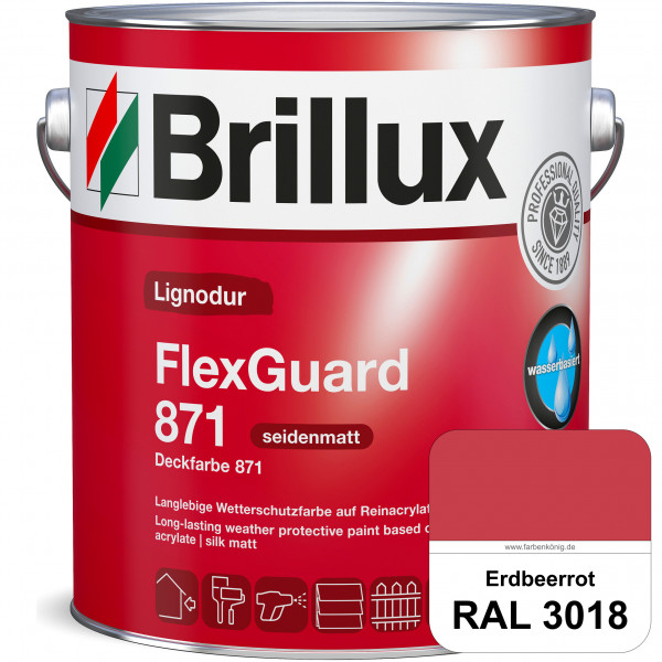 Lignodur FlexGuard 871 (Deckfarbe 871) RAL 3018 Erdbeerrot