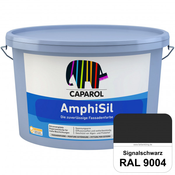 Amphisil (RAL 9004 Signalschwarz) Siloxanverstärkte matte Fassadenfarbe mit Silikatcharakter