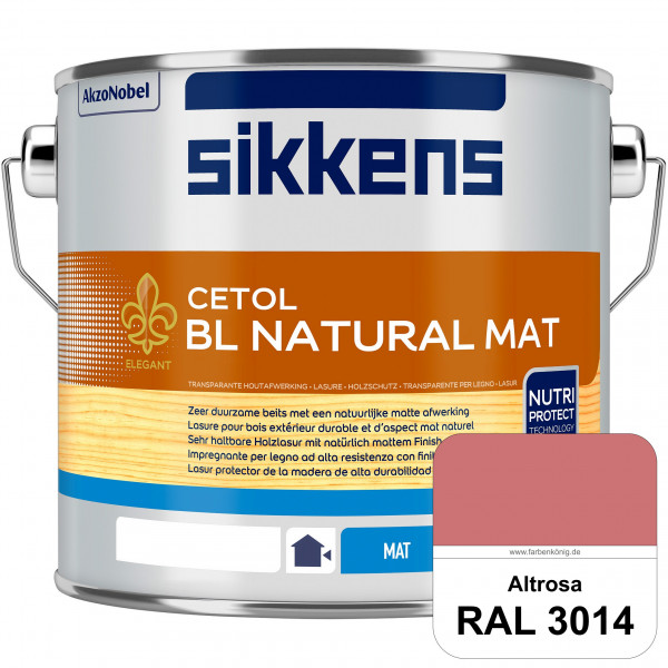 Cetol BL Natural Mat (RAL 3014 Altrosa) Matte, wasserverdünnnbare Dünnschichtlasur