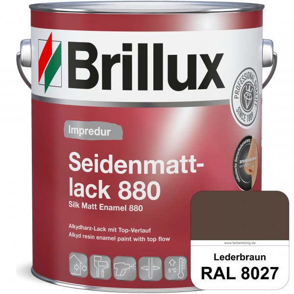 Impredur Seidenmattlack 880 (RAL 8027 Lederbraun) für Holz- oder Metallflächen innen & außen