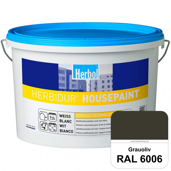 Herbidur Housepaint (RAL 6006 Grauoliv) seidenmatte Reinacrylat-Fassadenfarbe
