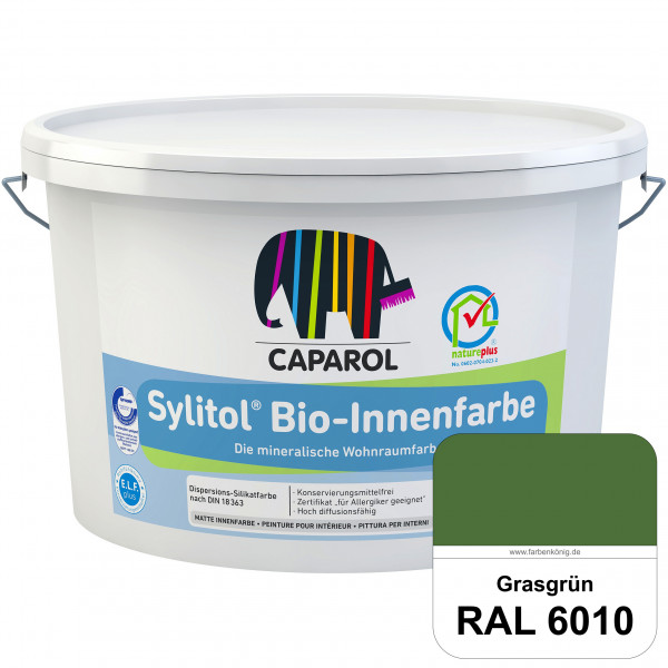 Sylitol® Bio-Innenfarbe (RAL 6010 Grasgrün) Innenfarbe auf Silikatbasis  für Allergiker