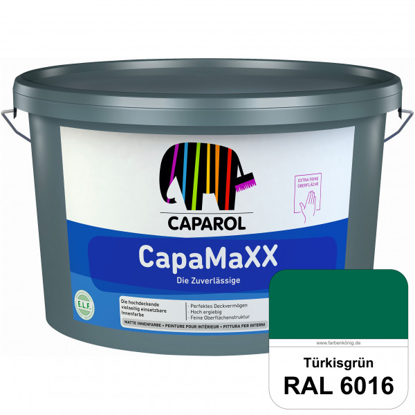 CapaMaXX (RAL 6016 Türkisgrün) tuchmatte Innenfarbe mit hohem Deckvermögen und Ergiebigkeit