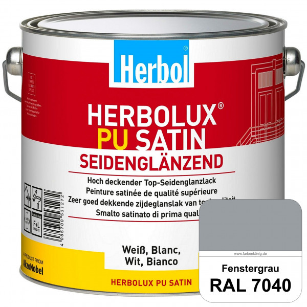 Herbolux PU Satin (RAL 7040 Fenstergrau) Top-PU-Seidenglanzlack (Innen & Außen)
