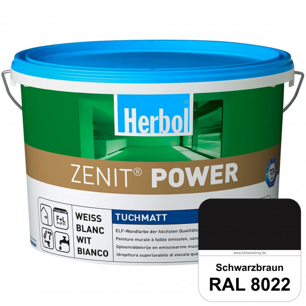 Herbol Zenit Power (RAL 8022 Schwarzbraun) Superdeckende ELF-Wandfarbe