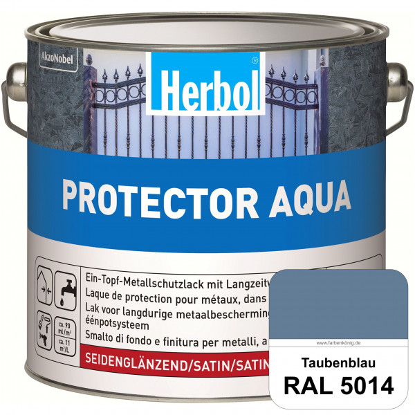 Protector Aqua (RAL 5014 Taubenblau) Lack für Eisen, Stahl und NE-Metalle (Innen&Außen)