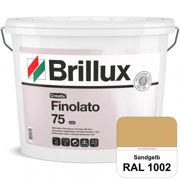 Creativ Finolato 75 (RAL 1002 Sandgelb) Verarbeitungsfertige, quarzgefüllte Dispersionsfarbe für dek