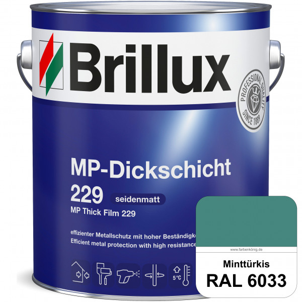 MP-Dickschicht 229 (RAL 6033 Minttürkis) Korrosionsschutz für grundierten Eisen- & Stahl sowie für Z