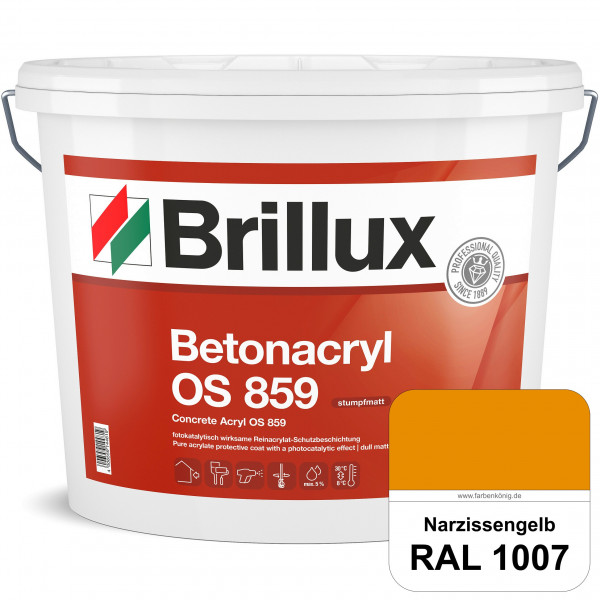 Betonacryl OS 859 (RAL 1007 Narzissengelb) Wetterbeständige Schutzbeschichtung für Betonflächen (Auß
