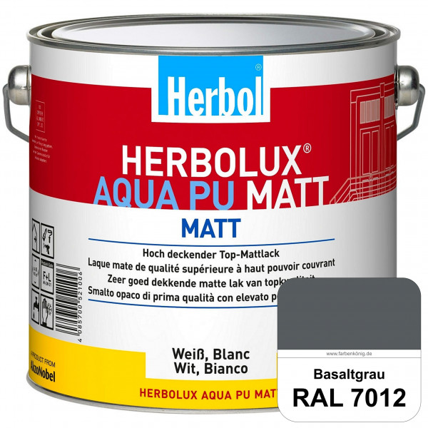 Herbolux Aqua PU Matt (RAL 7012 Basaltgrau) Top-PU-Mattlack auf Wasserbasis (Innen)