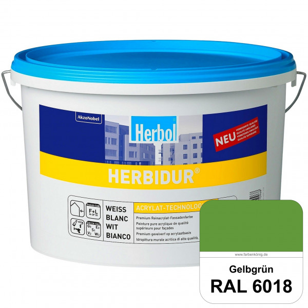 Herbidur (RAL 6018 Gelbgrün) Reinacrylat-Fassadenfarbe mit Langzeitwetterschutz