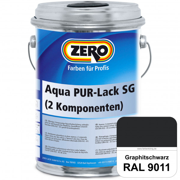 Aqua PUR-Lack SG inkl. Härter (RAL 9011 Graphitschwarz)