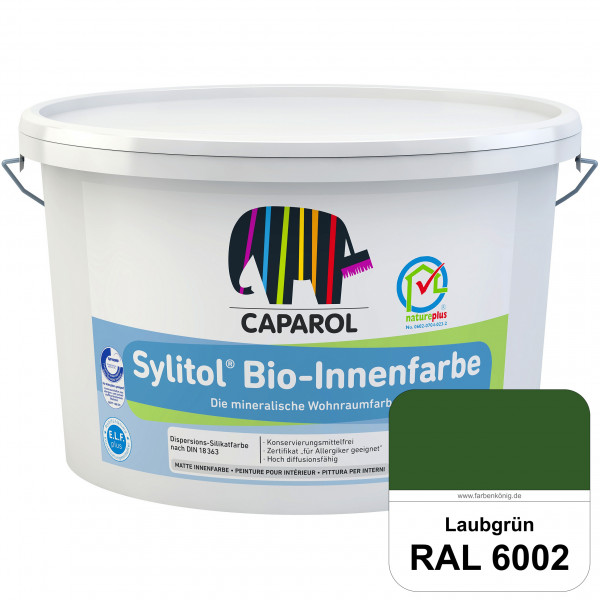 Sylitol® Bio-Innenfarbe (RAL 6002 Laubgrün) Innenfarbe auf Silikatbasis  für Allergiker