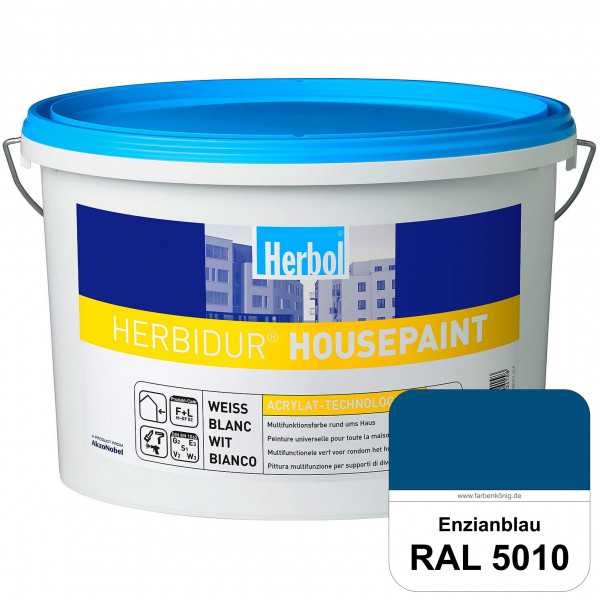 Herbidur Housepaint (RAL 5010 Enzianblau) seidenmatte Reinacrylat-Fassadenfarbe