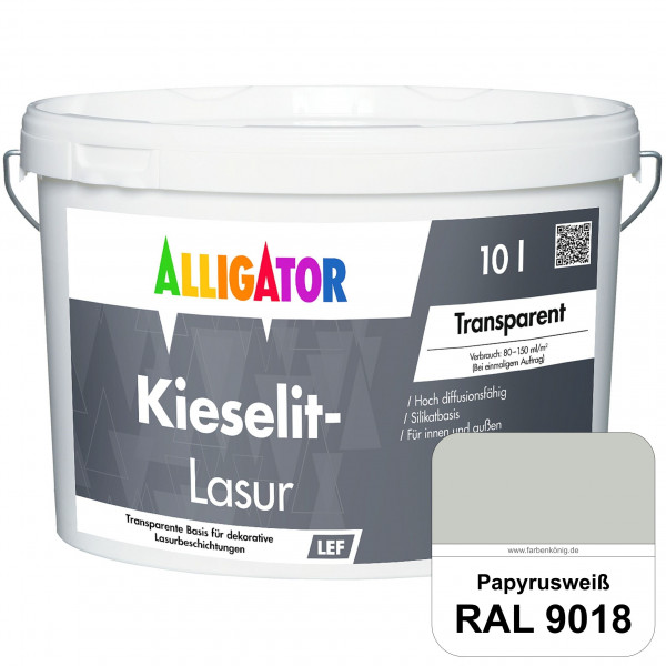 Kieselit-Lasur (RAL 9018 Papyrusweiß)