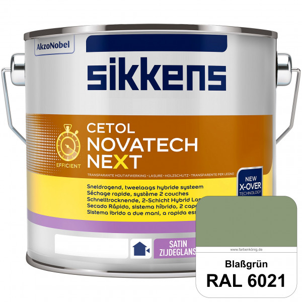 Cetol Novatech neXt (RAL 6021 Blassgrün) Schnelltrocknende Hybrid-Lasur mit höchster Wetterbeständig