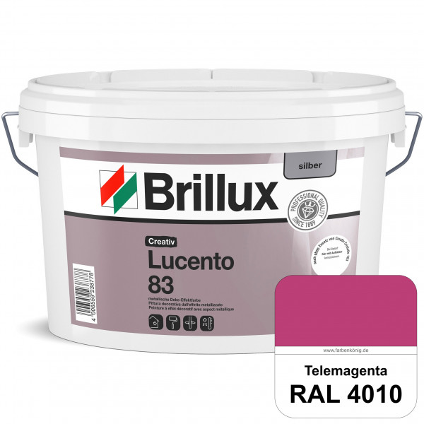 Creativ Lucento 83 (RAL 4010 Telemagenta) Strapazierfähige Deko-Effektfarbe mit metallischer Oberflä