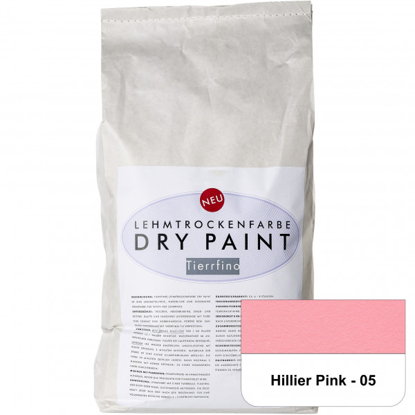 DRY-PAINT Lehmtrockenfarbe - Hillier Pink - 05