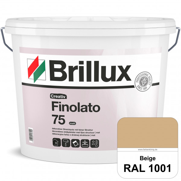 Creativ Finolato 75 (RAL 1001 Beige) Verarbeitungsfertige, quarzgefüllte Dispersionsfarbe für dekora