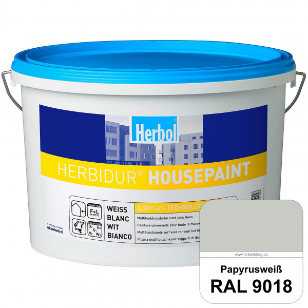 Herbidur Housepaint (RAL 9018 Papyrusweiß) seidenmatte Reinacrylat-Fassadenfarbe