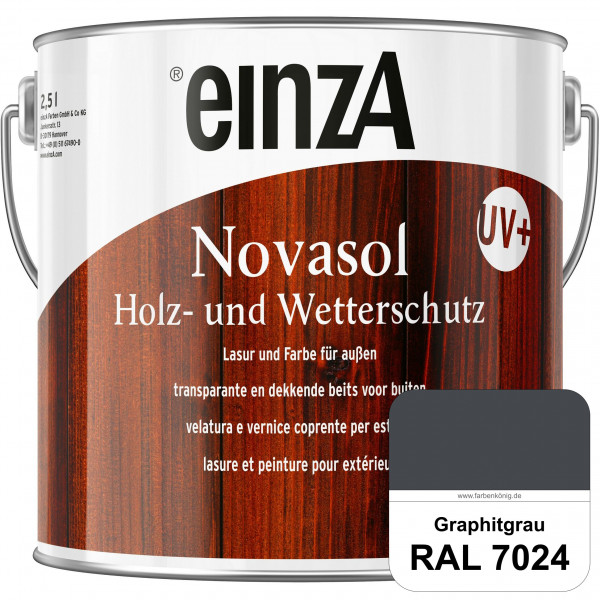 einzA Novasol HW Farbe (RAL 7024 Graphitgrau) Deckender Wetterschutz für außen
