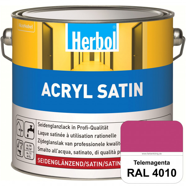 Acryl Satin (RAL 4010 Telemagenta) wasserverdünnbarer seidenglänzender Lack (Innen & Außen)