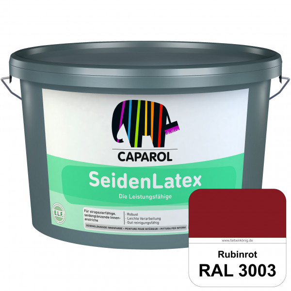 SeidenLatex ELF (RAL 3003 Rubinrot) strapazierfähige, scheuerbeständige und seidenmatte Latexfarbe