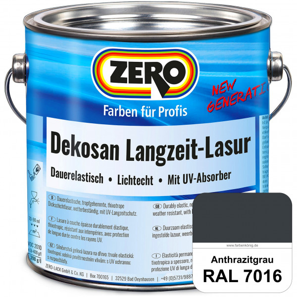 Dekosan Langzeit-Lasur (RAL 7016 Anthrazitgrau)