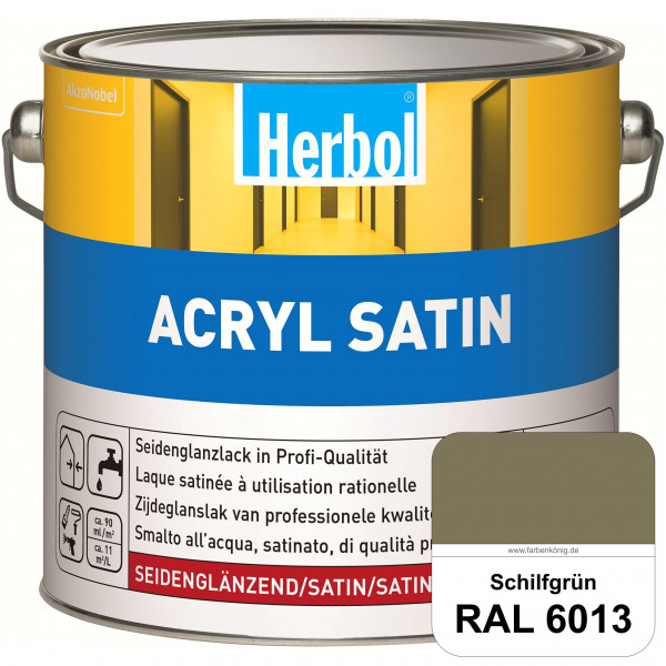 Acryl Satin (RAL 6013 Schilfgrün) wasserverdünnbarer seidenglänzender Lack (Innen & Außen)