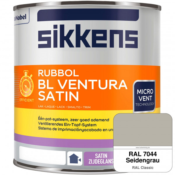 Rubbol BL Ventura Satin NEU (RAL 7044 Seidengrau) Seidenglanzlack (wasserbasiert) Fenster außen