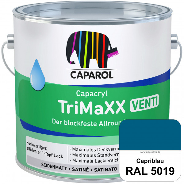 Capacryl TriMaXX Venti (RAL 5019 Capriblau) Der blockfeste Allrounder für Fenster & Türen