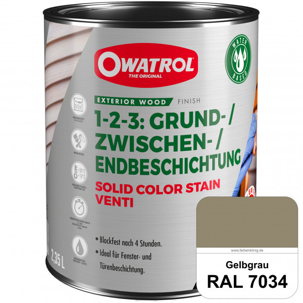 SOLID COLOR STAIN VENTI (RAL 7034 Gelbgrau)