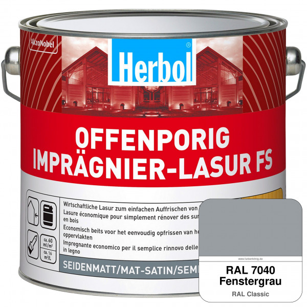 Offenporig Imprägnier-Lasur FS (RAL 7040 Fenstergrau)
