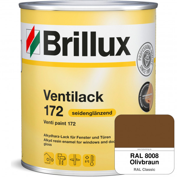 Ventilack Seidenglanz 172 (RAL 8008 Olivbraun)