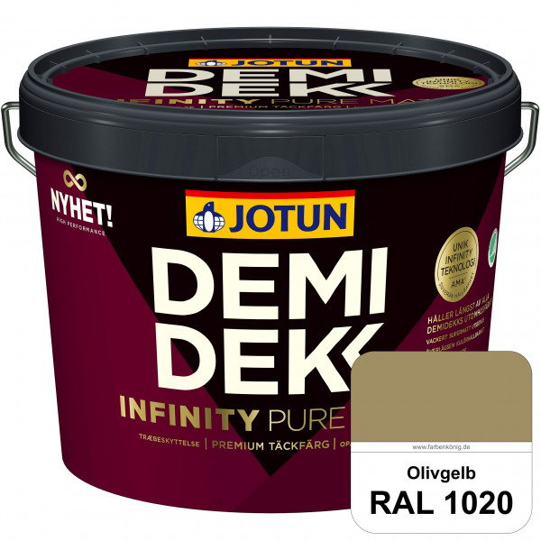DEMIDEKK Infinity Pure Mat (ehemals Demidekk Ultimate Helmatt) - Deckende, matte Holzfarbe (RAL 1020