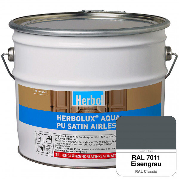 Herbolux Aqua PU Satin Airless (RAL 7011 Eisengrau)