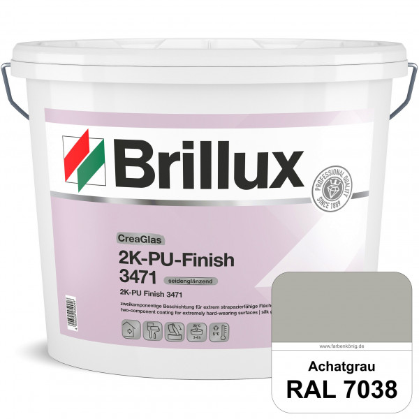 CreaGlas 2K-PU-Finish 3471 (RAL 7038 Achatgrau) seidenglänzende 2K-Beschichtung für extrem robuste D