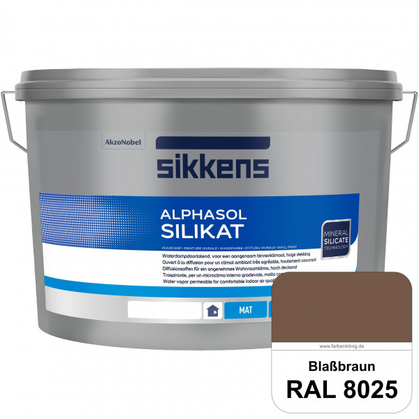 Alphasol Silikat (RAL 8025 Blassbraun) Extrem matte Premium Wandfarbe auf SOL-Silikatbasis