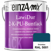 einzA LawiDur 2-K-PU-Buntlack - Seidenglanz (RAL 5001 Grünblau)