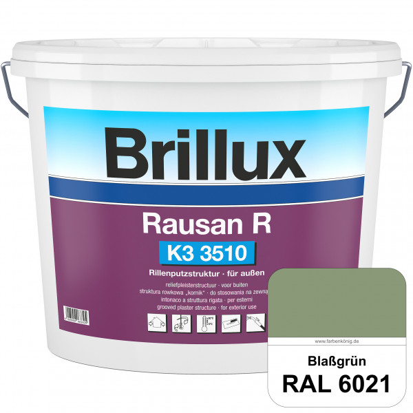Rausan R K3 3510 (RAL 6021 Blassgrün) Organisch gebundener Rillenputz für wetterbeständige Oberfläch