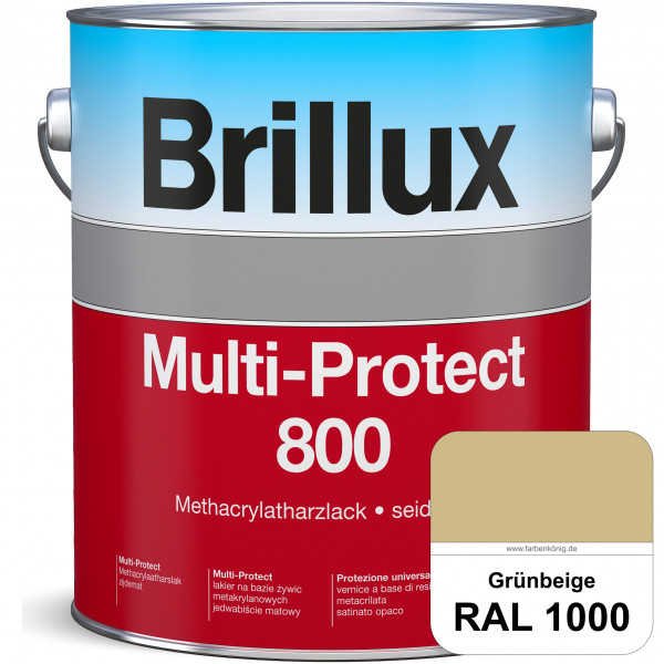 Multi-Protect 800 (RAL 1000 Grünbeige) seidenmatter, hoch wetterbeständiger Methacrylatharzlack, für