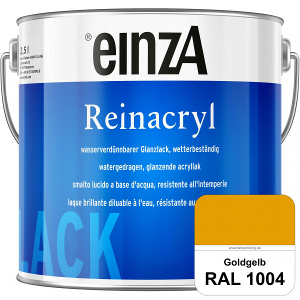 einzA Reinacryl (RAL 1004 Goldgelb) wetterbeständige glänzende Acryl-PU-Lackfarbe